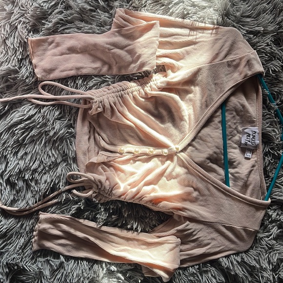 Princess Polly Bridgetown Top Beige size US2 - Picture 4 of 4